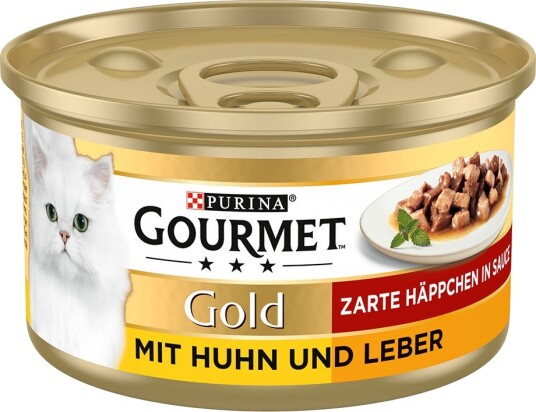 Gourmet Våtfôr Gold Tender Bits & Lever Kylling 12 X 85 G