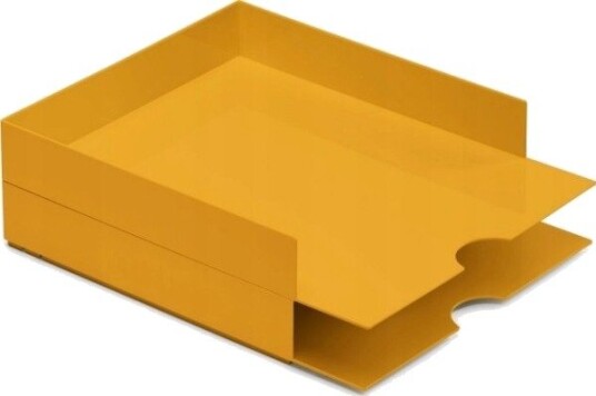 Moxom Sett Med Oppbevaringsbokser Modular Letter Tray, 320X260x60 Mm, 2 Stk., Gul