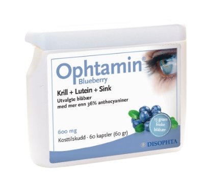 Ophtamin Blueberry Lutein + Sink 120 stk