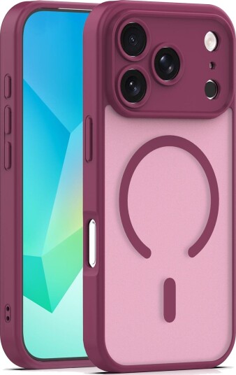 TFO Mag Matt Deksel for iPhone 17 Pro Burgundy