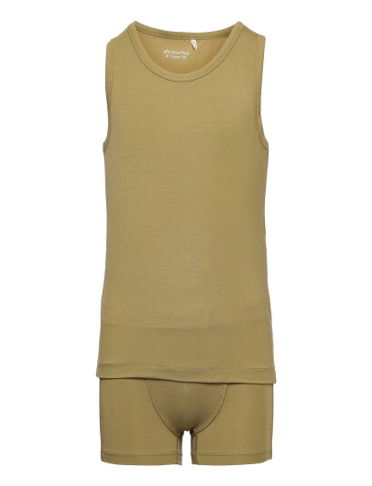Minymo Underwear Set Bamboo Khaki green 104 Minymo Underwear Set Bamboo Khaki green 104