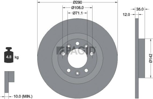 PAGID 55673NC Bremseskive