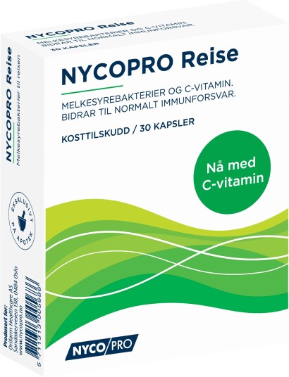 Nycopro Reise, 30 kapsler Nycopro Reise, 30 kapsler
