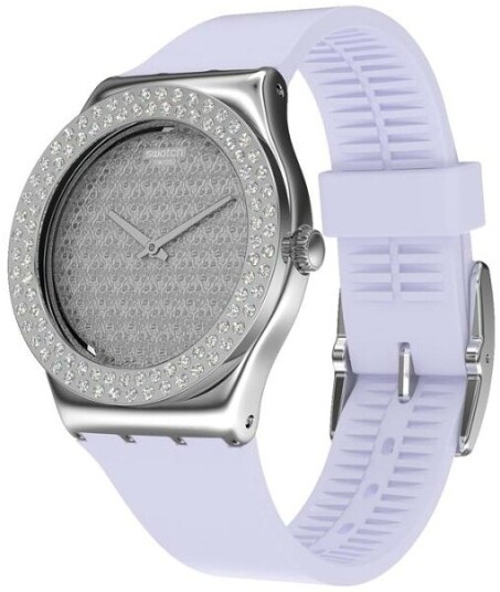 Swatch Dameklokke YLS213 Classic Sølvfarget/Lær Ø33 mm
