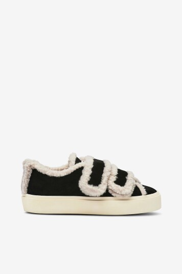 INUIKII Joggesko Shearling Low Velcro Svart INUIKII Joggesko Shearling Low Velcro Svart
