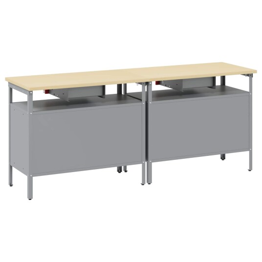 Arbeidsbenksett med skuff 2 deler Rød/Grå Arbeidsbenksett med skuff 2 deler Rød/Grå
