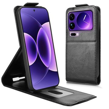 Xiaomi 17 Pro Max vertikalt flip etui med stativ Svart