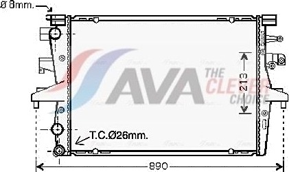 Radiator, motorkjøling AVA COOLING SYSTEMS VN2230