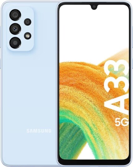 Samsung Galaxy A33 5G 128GB 6GB RAM Blå - Vanntett AMOLED Mobiltelefon Samsung Galaxy A33 5G 128GB 6GB RAM Blå - Vanntett AMOLED Mobiltelefon