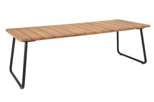 Brafab Nolli spisebord Teak/svart 225 x 90 cm Natur