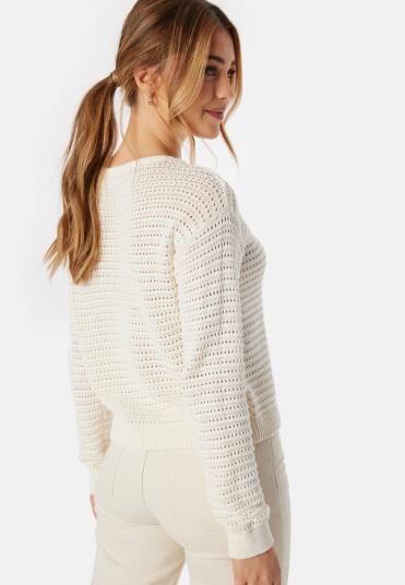 VILA Vibellisina boatneck L/S knit top Egret XL