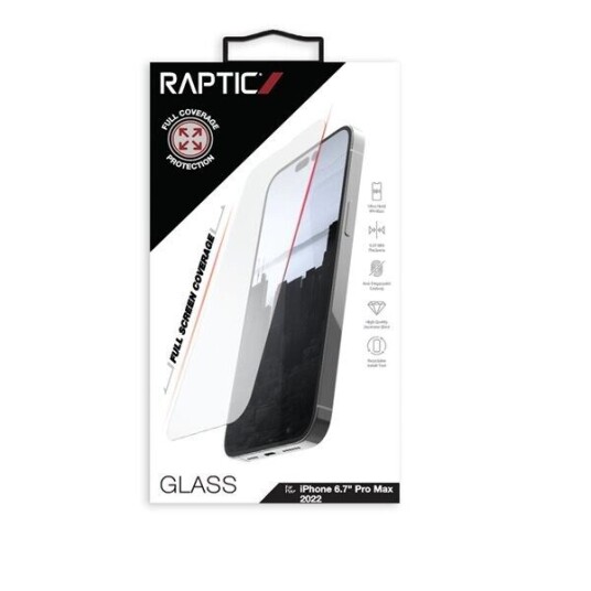 Raptic Raptic X-Doria Full Glass Herdet Glass Iphone 14 Pro Max For Hele Skjermen Raptic Raptic X-Doria Full Glass Herdet Glass Iphone 14 Pro Max For Hele Skjermen