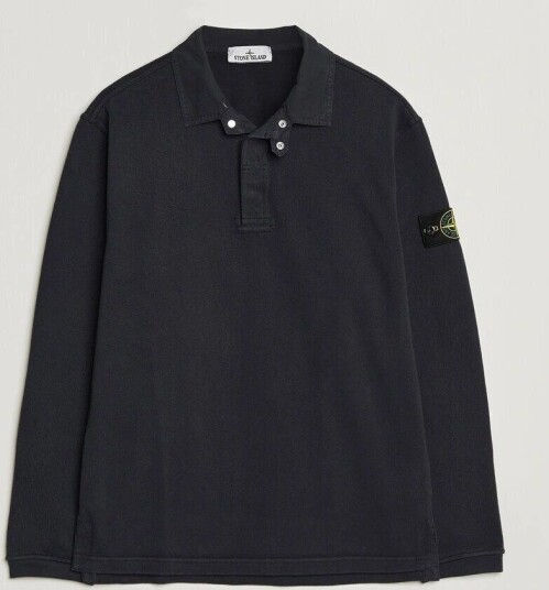 Stone Island Heavy Cotton Jersey Polo Blue Navy