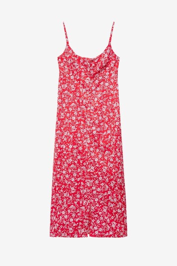 Mango Maxikjole Dress Florex Rød Mango Maxikjole Dress Florex Rød