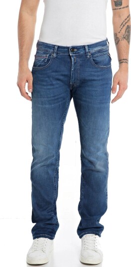 Replay Grover Trousers Straight Hyperflex Eco Plus - Blue - 31 x 30