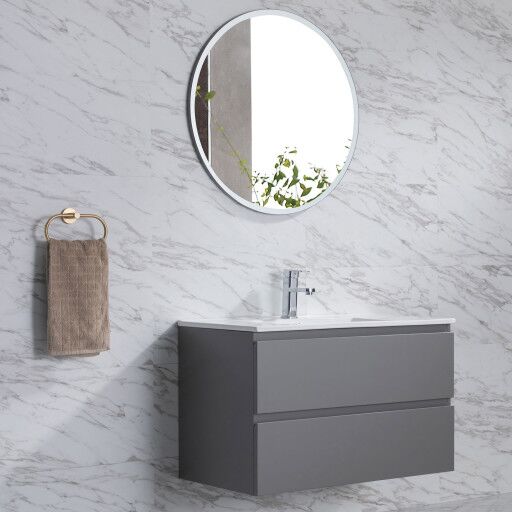 Bathlife Roa speil Ø70 cm uten lys grå Bathlife Roa speil Ø70 cm uten lys grå