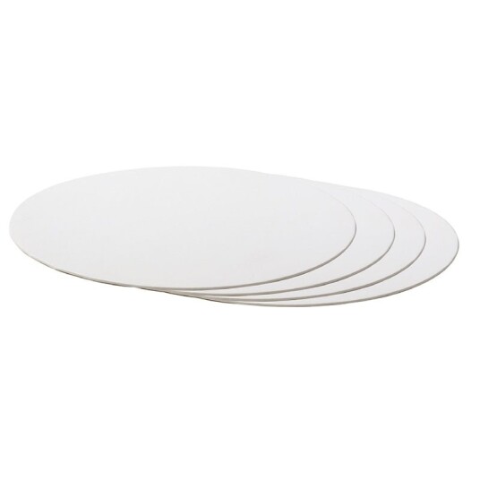 Kakebrett Rund Hvit 3mm  30cm 