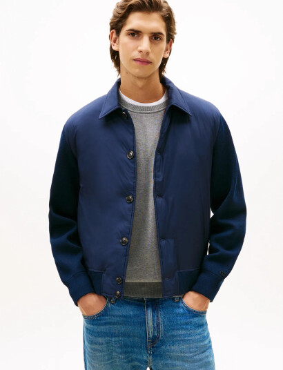 Tommy Hilfiger Dc Mix Media Jacket - Navy - S