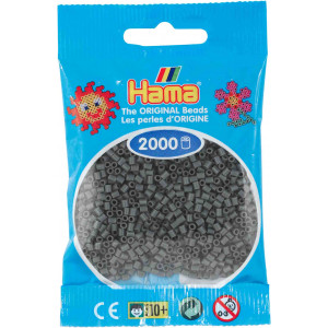Hama Mini Perler 501-71 Mørkegrå 2000 stk Hama Mini Perler 501-71 Mørkegrå 2000 stk