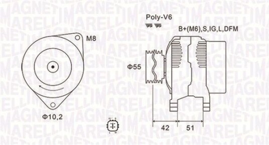 Dynamo MAGNETI MARELLI 063732126010 Dynamo MAGNETI MARELLI 063732126010