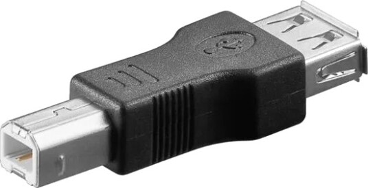 Goobay Hi-Speed USB A til USB B Adapter - Svart, 2.0