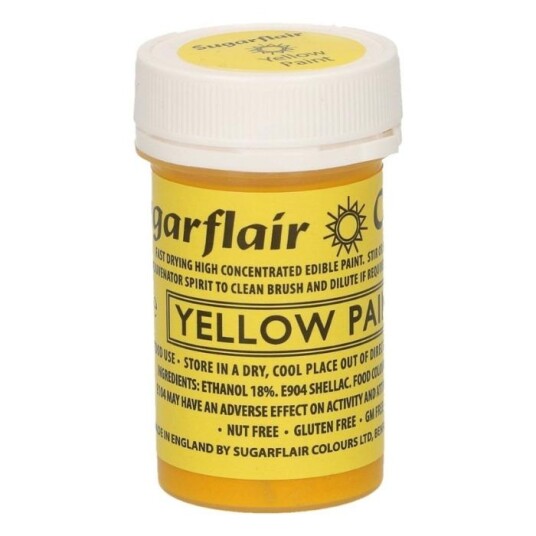 Sugarflair Spiselig Maling Gul 20g 