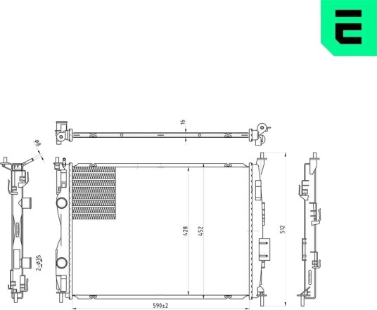 ERA 673167 Radiator motorkjøling