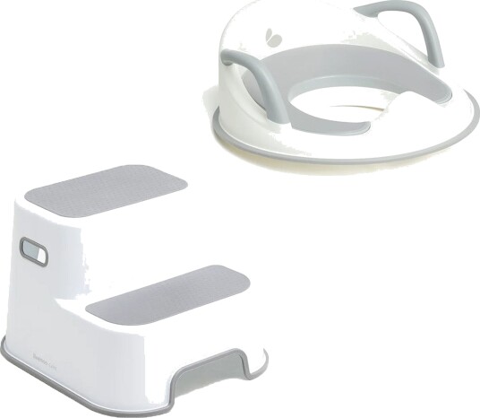 Beemoo CARE Assist Toalettsete &  Skammel White/Grey