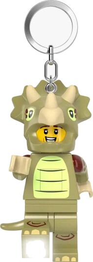 Lego LED nøkkelring med figur i triceratops kostyme 5009481 Lego LED nøkkelring med figur i triceratops kostyme 5009481