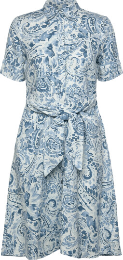 Lauren Ralph Lauren Classic Linen Wvn Dresses Blue 34 Lauren Ralph Lauren Classic Linen Wvn Dresses Blue 34