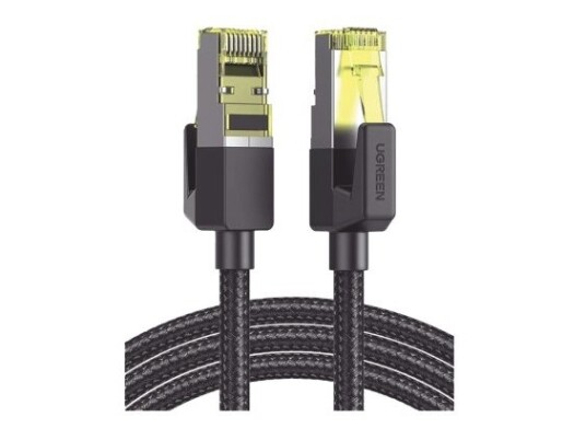 Ugreen Nw150 Flettet Nettverkskabel Ethernet Rj45 Cat.7 F/Ftp 3M (Svart)