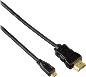 Hama High Speed Hdmi Cable Hdmi Kabel Hdmi Hann Til 19 Pin Micro Hdmi Type D Hann 2 M Skjermet Svart