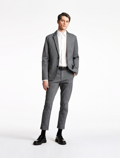 Lindbergh Superflex Knitted Blazer - Grey - L