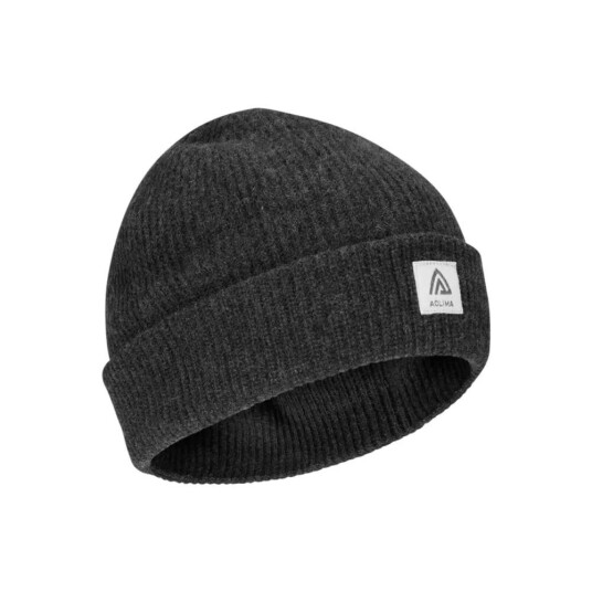 Aclima Reborn Felted beanie lue i ull dark grey