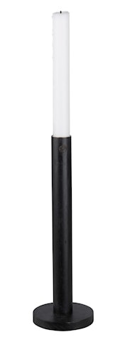 Lysestake i tre Svart 25 cm