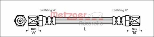 Bremseslange METZGER 4110601