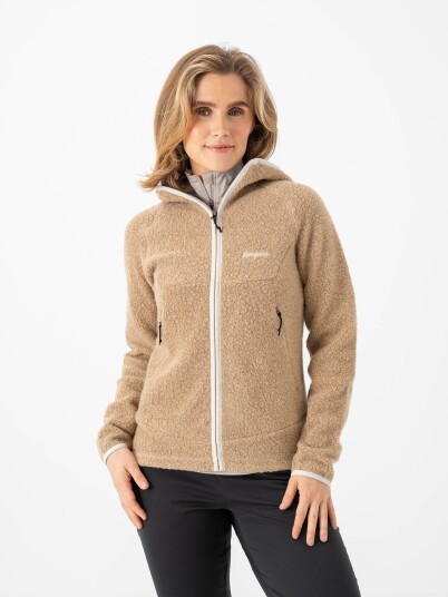 Bergans Vaagaa Merino Terry Midlayer Hoodie Women Beige S