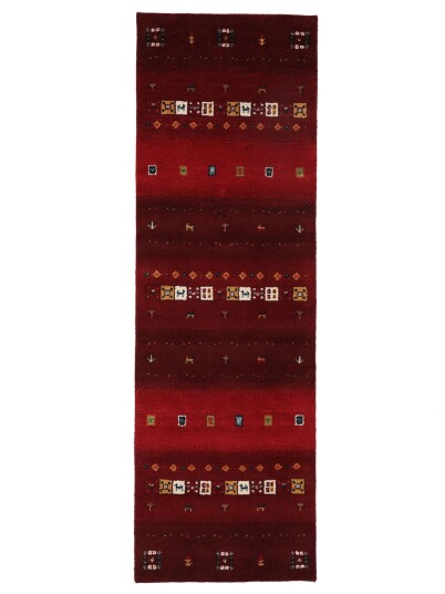 Håndknyttet. Opphav: India Gabbeh Indisk Fine Teppe 80x250