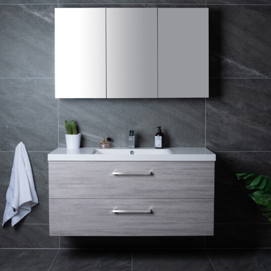 LIND LUXURY 100 GRÅ BADEROMSMØBEL M/ENKEL SERVANT