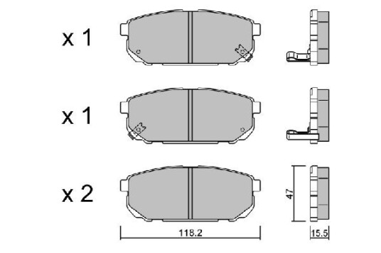 Bremseklosser AISIN BPKI 2001