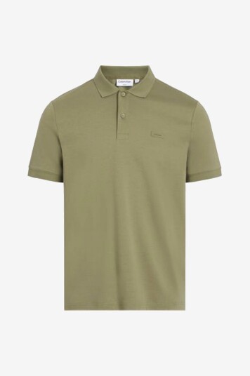 Calvin Klein T skjorte Smooth Cotton Slim Polo Grønn