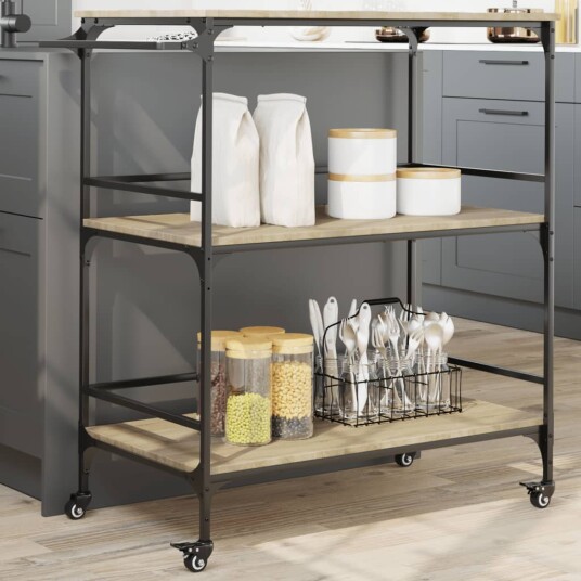 Kjøkkentralle sonoma eik 100,5x50x105 cm konstruert tre 842332