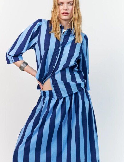 Lollys Laundry Bonoll Shirt Ss   Blue   XL