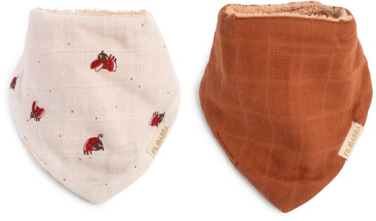 FILIBABBA Bandana Tøysmekker 2 Pakk Lucky/Amber Brown