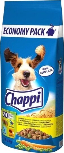 Chappi Poultry Vegetables Tørrfôr 13.5 Kg