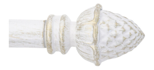 Hasta Kongle gardinstang 130-240 cm Hvitgull 13376 1026325-03-0 1026325-01-0
