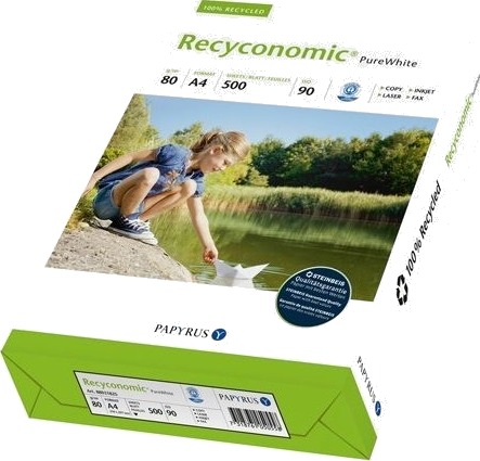 Papyrus Kopipapir Recyconomic A4 80 G 500 Ark