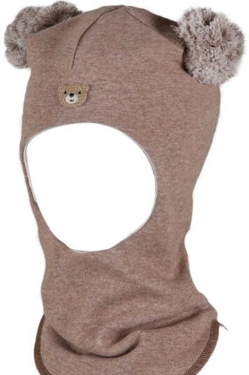 Kivat Cotwool balaclava med bamse Brun 2 4 år