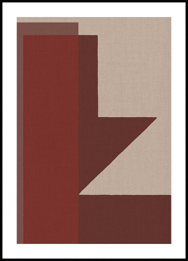 Red Geometric Composition Plakat Plakat / 70x100cm