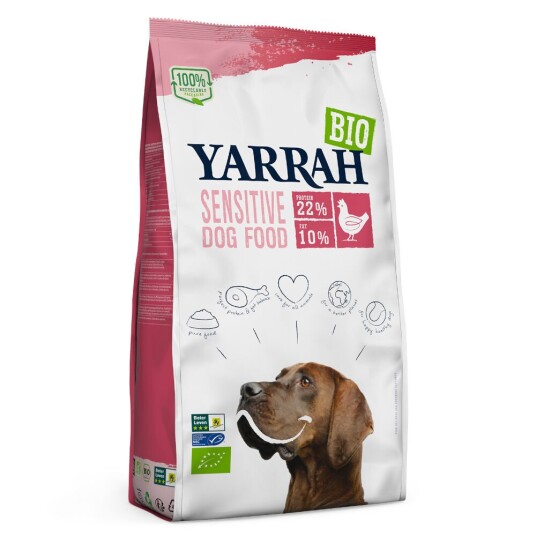 Yarrah 10 kg Bio Hundefôr Til Spesialpris! 10 kg Sensitive Med Økologisk Kylling Og Økologisk Ris